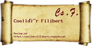 Csellár Filibert névjegykártya